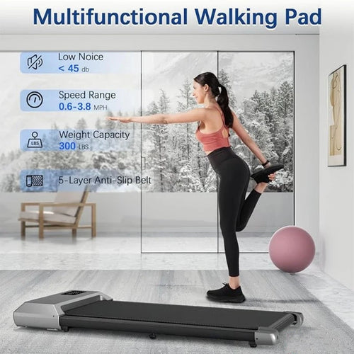 2-in-1 Folding Walking Pad Treadmill